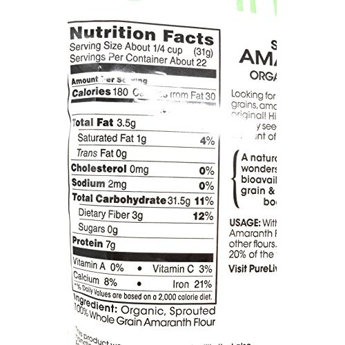 Pure Living Liv Organic Sprouted Amaranth Flour - 24 oz