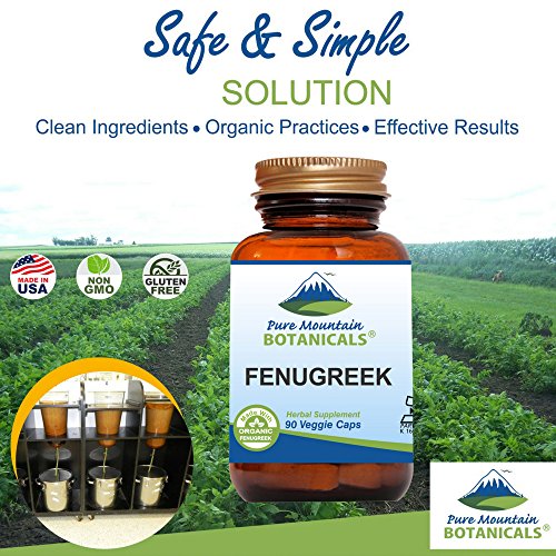 Fenugreek Capsules - 90 Kosher Vegan Caps - Now With 575Mg Organ