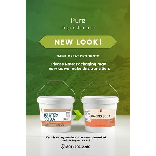 Baking Soda 1 Gallon Bucket By Pure Organic Ingredients, Highe