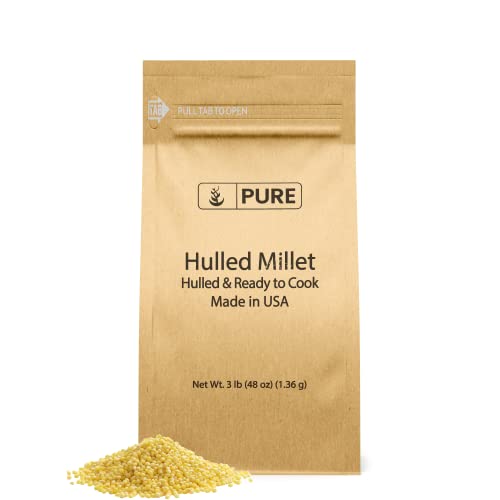 Hulled Millet 3 Lbs By Pure, Gluten-Free, Whole Grain, High In