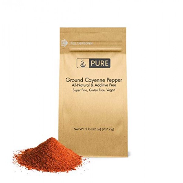 Ground Cayenne Red Pepper 2 Lb By Pure Organic Ingredients,