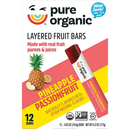 Pure Organic Layered Fruit Bars, Gluten Free, Vegan Fruit Snacks...