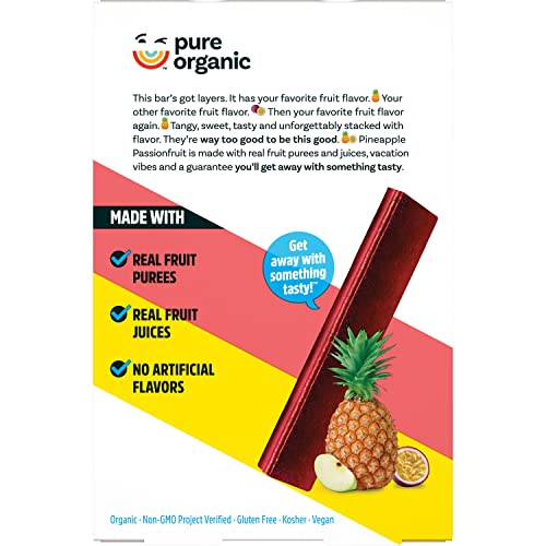 Pure Organic Layered Fruit Bars, Gluten Free, Vegan Fruit Snacks...