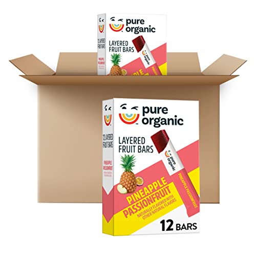 Pure Organic Layered Fruit Bars, Gluten Free, Vegan Fruit Snacks...