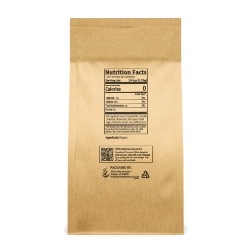 Pure Original Ingredients Oregano Leaf Flakes 16 oz Pure & Nat...