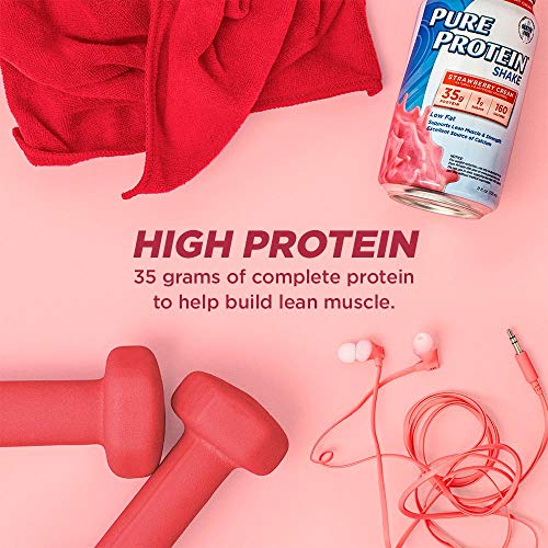 Pure Protein Strawberry Cream Protein Shake | 35G Complete Prote