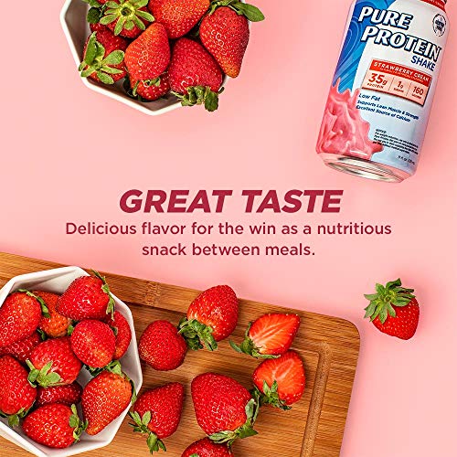 Pure Protein Strawberry Cream Protein Shake | 35G Complete Prote