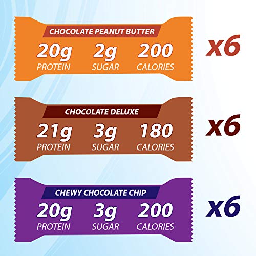 Pure Protein Bar Variety Pack 6 Chocolate Peanut Butter, 6 Chew