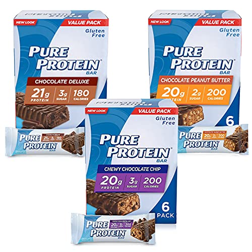 Pure Protein Bar Variety Pack 6 Chocolate Peanut Butter, 6 Chew