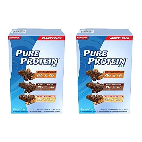 Pure High Protein Bar,Variety Pack 6 Chocolate Peanut Butter,6
