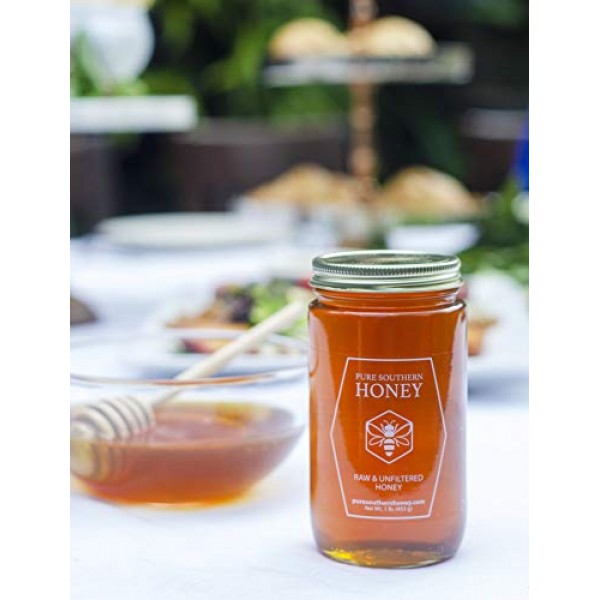 1 lb. 100% Raw & Unfiltered Gallberry Honey with Comb - American...