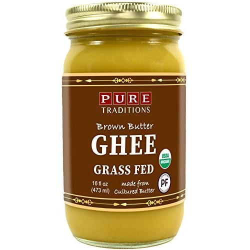 Organic Cultured Brown Butter Ghee, Grass Fed, Casein And Lactos