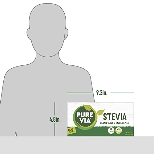 Pure Via Stevia Sweetener Packets, Sugar Substitute, Natural Swe