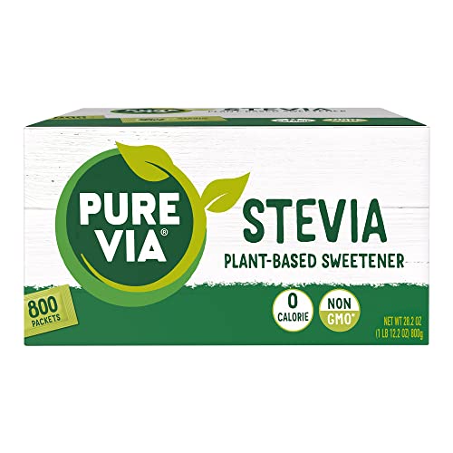 Pure Via Stevia Sweetener Packets, Sugar Substitute, Natural Swe