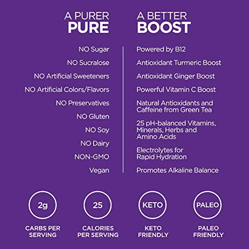 Pureboost Clean Energy Drink Mix + Immune System Support. Sugar-