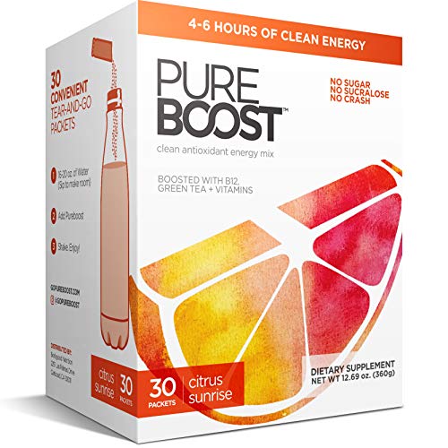 Pureboost Clean Energy Drink Mix + Immune System Support. Sugar-
