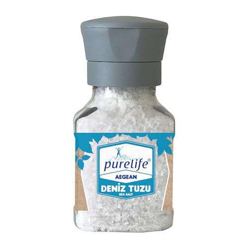 Purelife Aegean Sea Salt Coarse PET Bottle with Ceramic Mill – E...
