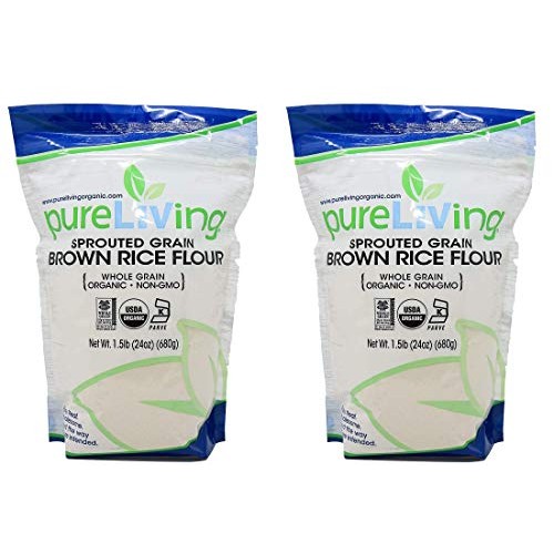 Pure Living Liv Organic SPROUTED Brown Rice Flour - 24 oz - Pure...