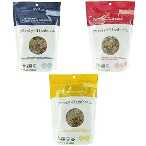 Purely Elizabeth Ancient Grain Granola Variety 3 Pack Original +