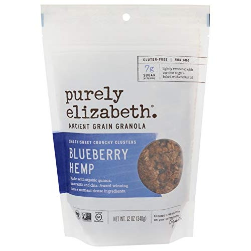Purely Elizabeth Ancient Grain Granola Cereal Blueberry Hemp, 12