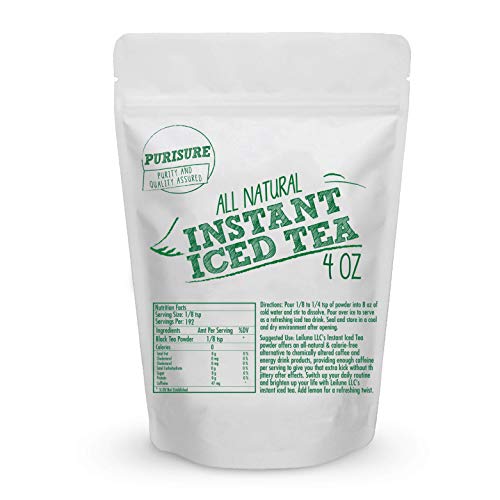 All Natural Instant Iced Tea 4 Ounce 192 Servings, Pure Black