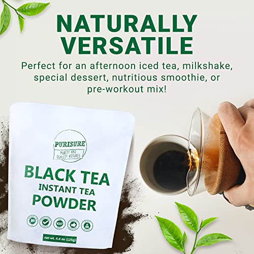 Purisure Instant Black Tea Powder, 125g, 100% Pure Unsweetened B...