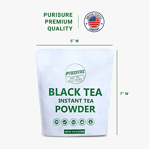 Purisure Instant Black Tea Powder, 125g, 100% Pure Unsweetened B...