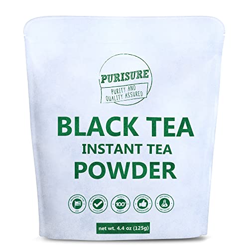 Purisure Instant Black Tea Powder, 125g, 100% Pure Unsweetened B...