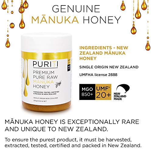 Puriti Manuka Honey, Umf 20+ | Premium Quality Authentic Superfo