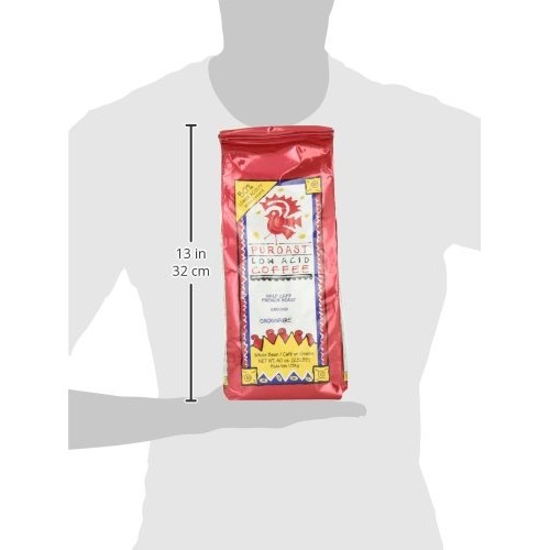Puroast Low Acid Ground Coffee, Half Caff French Roast, High Ant