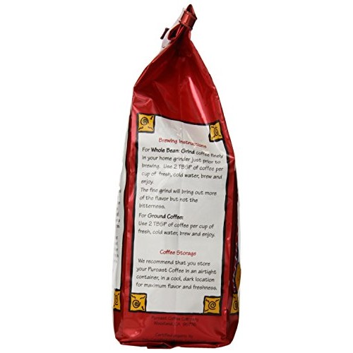 Puroast Low Acid Coffee Organic French Roast Ground Coffee, 12 O