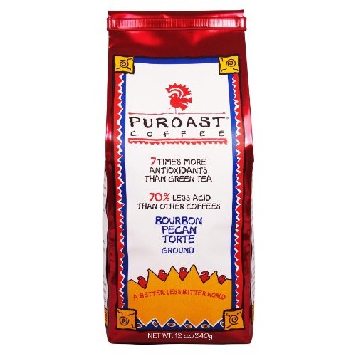 Puroast Low Acid Coffee Bourbon Pecan, 12 Ounce