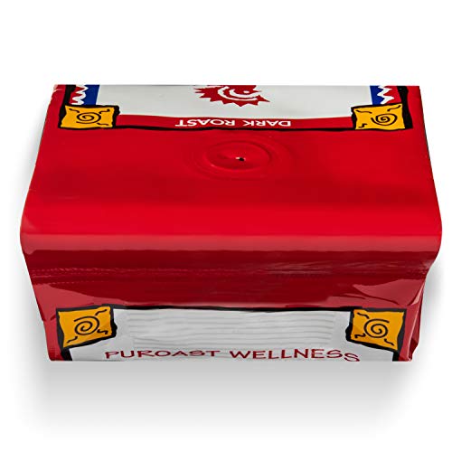 Puroast Low Acid Ground Coffee, Premium Half Caff French Roast,