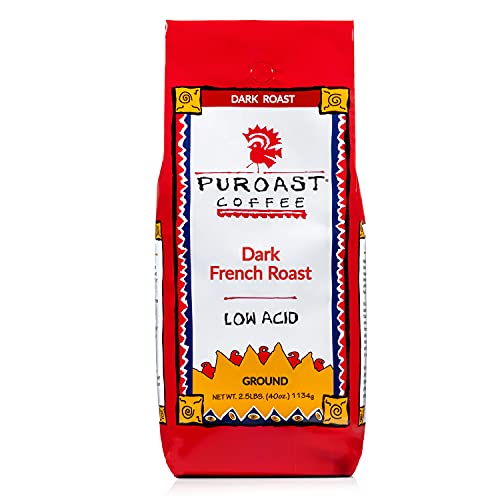 Puroast Coffee Dark French Roast Grind, 2.5 Pound Bag