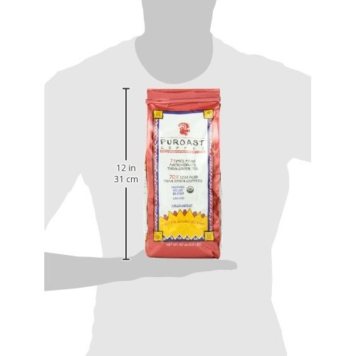 Puroast Low Acid Ground Coffee, Organic House Blend, High Antiox