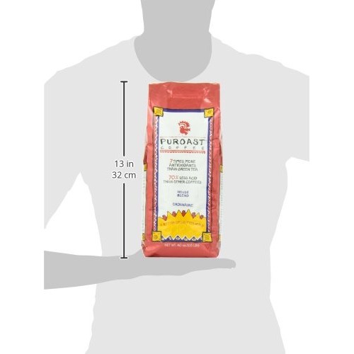 Puroast Low Acid Whole Bean Coffee, House Blend, High Antioxidan