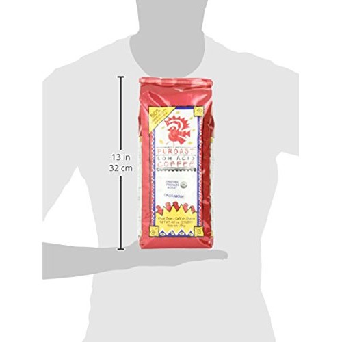 Puroast Low Acid Whole Bean Coffee, Organic French Roast, High A