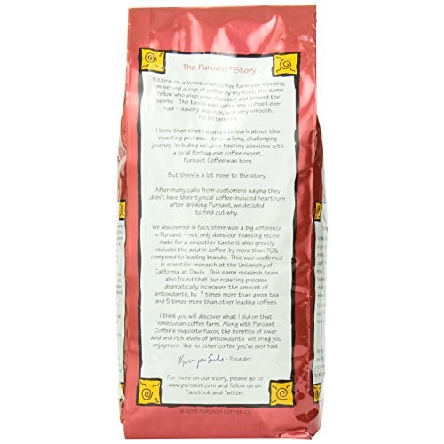 Puroast Low Acid Whole Bean Coffee, Vanilla Flavor, High Antioxi
