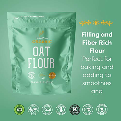 Oat Flour, 2Lbs, Gluten Free Oat Flour For Baking, Oat Flour Glu