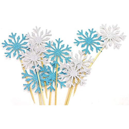 Putwo 20 Counts Wedding Cake Decorating Frozen Cupcake Toppers T