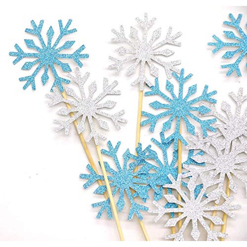 Putwo 20 Counts Wedding Cake Decorating Frozen Cupcake Toppers T