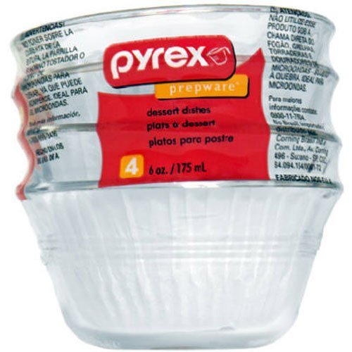 Pyrex Glass 6-Ounce Custard Cups, Set of 4 2