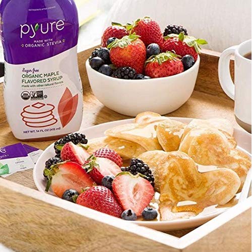 Organic Maple Flavored Syrup, Sugar Free, Low Net Carbs, Pancake