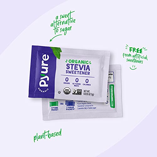 Pyure Organic Stevia Sweetener Packets, Granulated Sugar Substit