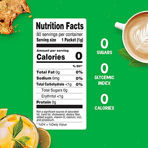 Pyure Organic Stevia Sweetener Packets, Granulated Sugar Substit