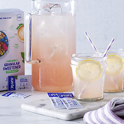 Pyure Organic Stevia Sweetener Packets, Granulated Sugar Substit