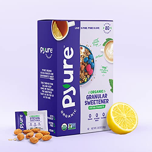Pyure Organic Stevia Sweetener Packets, Granulated Sugar Substit