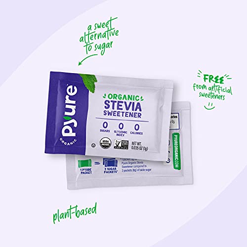 Pyure Organic Stevia Sweetener Packets, Granulated Sugar Substit