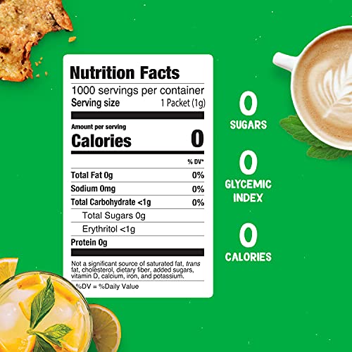 Pyure Organic Stevia Sweetener Packets, Granulated Sugar Substit
