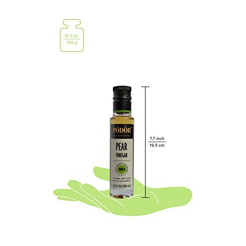 Pödör Premium Pear Vinegar - 3.4 Fl. Oz. - 100% Natural, Aged In